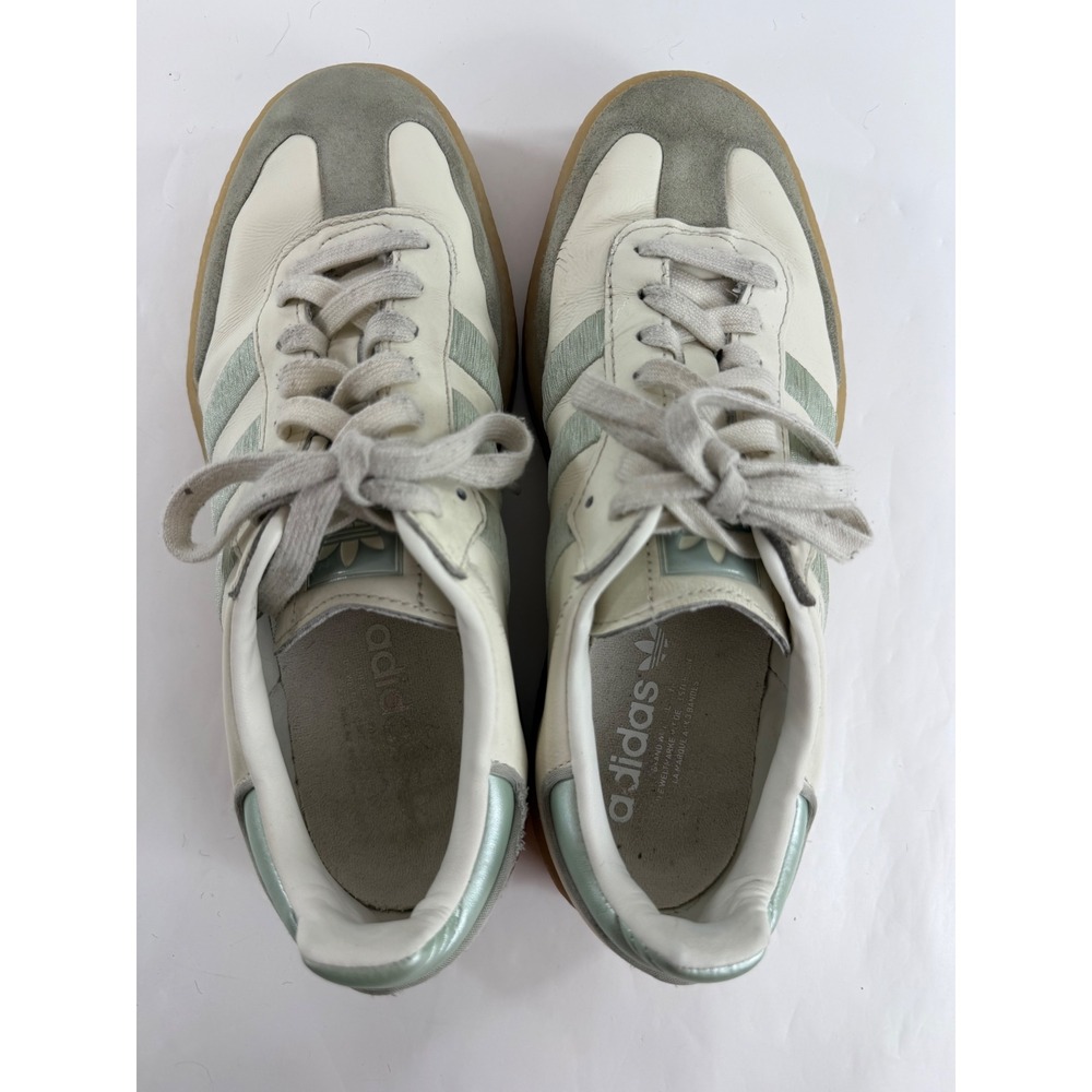 Adidas Samba XLG Wonder White Sage Green Gum Platform Sneakers IG1947 Womens 8.5 - Picture 8 of 8